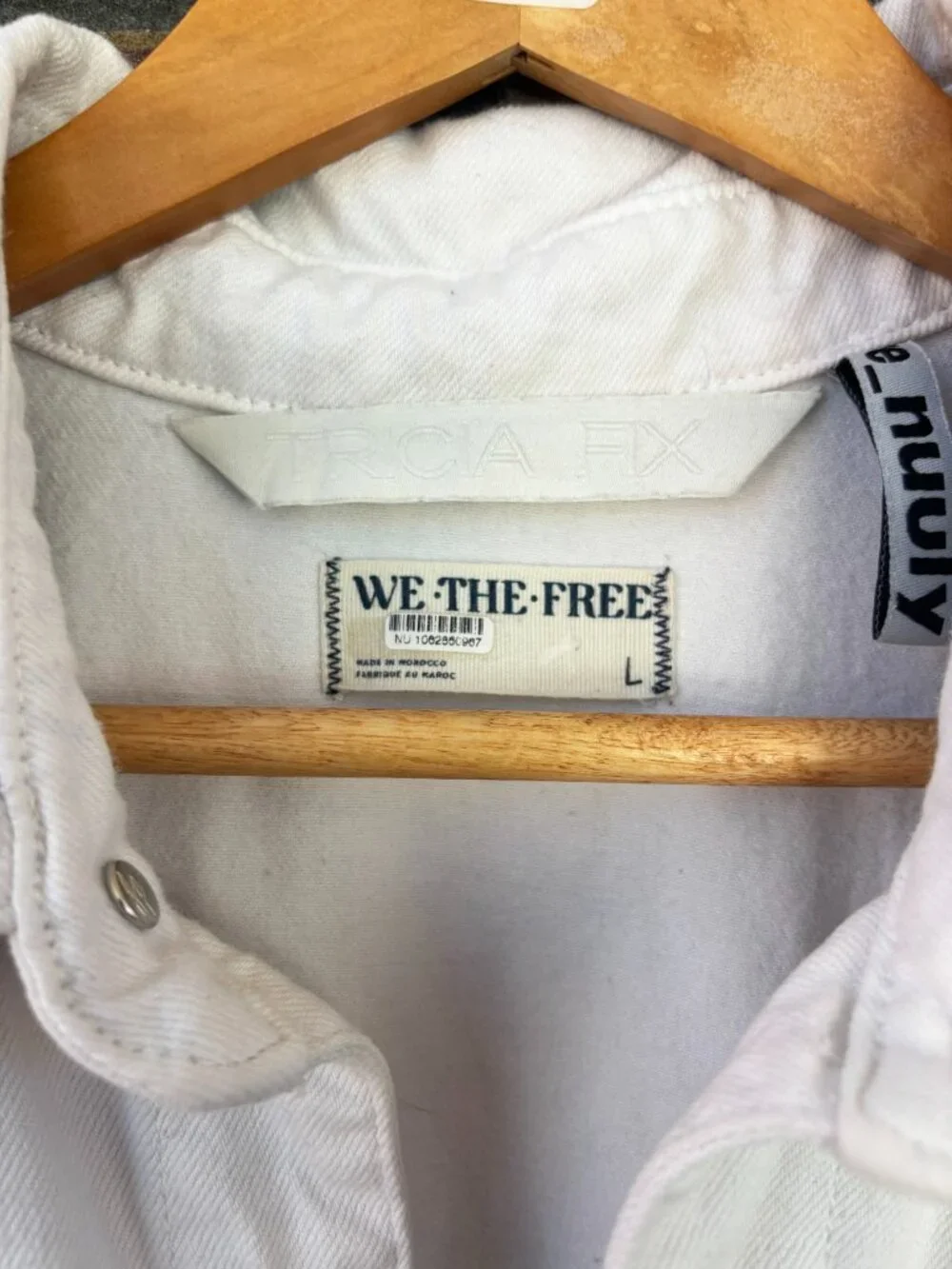 We The Free x Tricia Fix Re_Nuuly White Denim Heart Romper - Size M - Picture 3 of 10